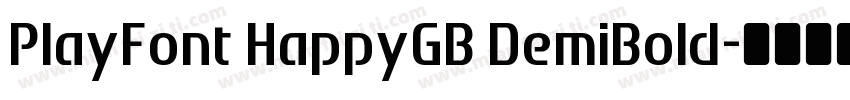 PlayFont HappyGB DemiBold字体转换